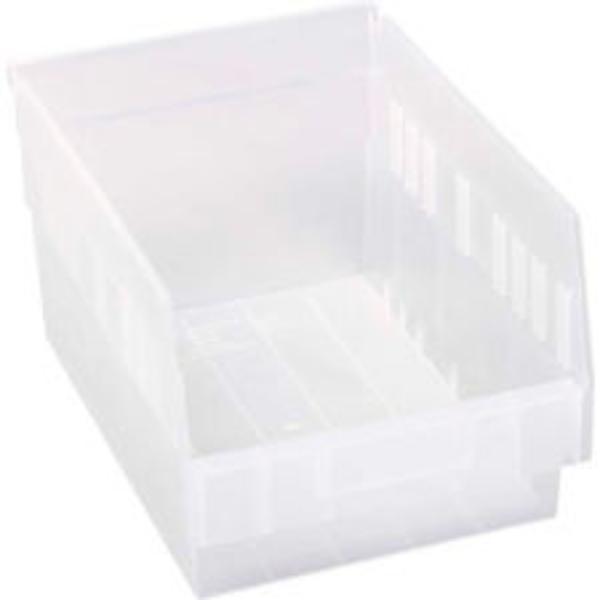 Picture of Quantum Storage Systems B2244922 QSB207 Plastic Nesting Storage Shelf Bin&#44; Clear - 8.375 x 11.625 x 6 in.