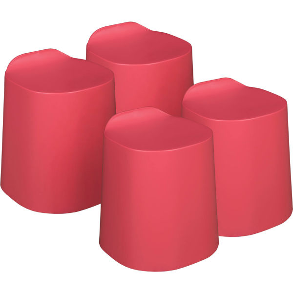 Picture of Regency Seating B3195324 Dott 18 in. Plastic Classroom Stackable Stool&#44; Red Raspberry - Pack of 4