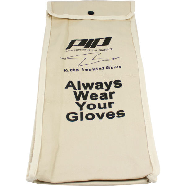 B676469 18 in. Protective Canvas Bag for Rubber Insulating Gloves, Brown - One Size