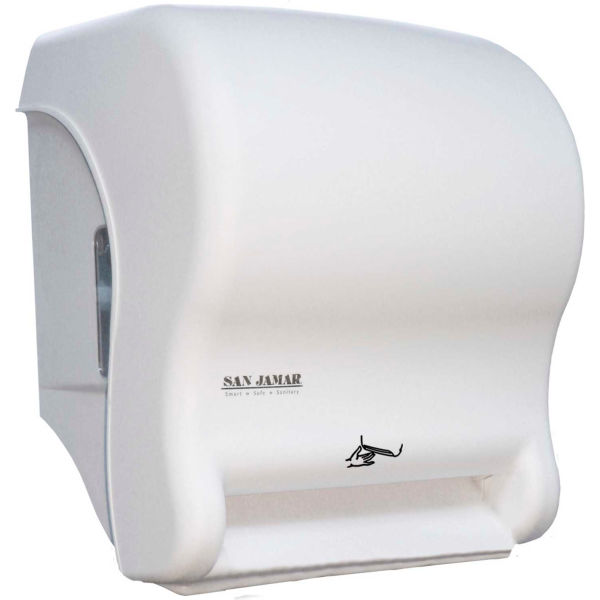 Picture of Carlisle Sanitary Maintenance B1866819 San Jamar Smart Essence Electronic Roll Classic Towel Dispenser&#44; White - T8400WH