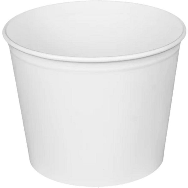 Picture of United Stationers Supply B3180881 Karat Food Bucket, White - 85 oz Capacity - 7.375 x 6 in.- 180 per Case