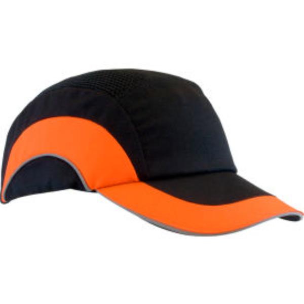 B3113513 Hard A1 Plus Baseball Style Bump HDPE Protective Liner with Adjustable Back High-Visibility Cap, Safety Orange
