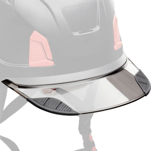 Shaded Front Sun Brim - Smoke - Polycarbonate - Helmet Attachment