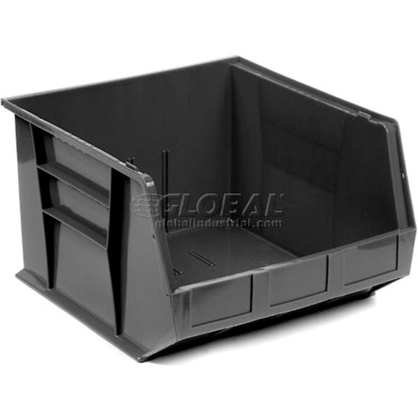 Picture of Quantum Storage Systems 550121BK Premium Plastic Hang & Stack Bin&#44; Black - 18 x 16.5 x 11 in.