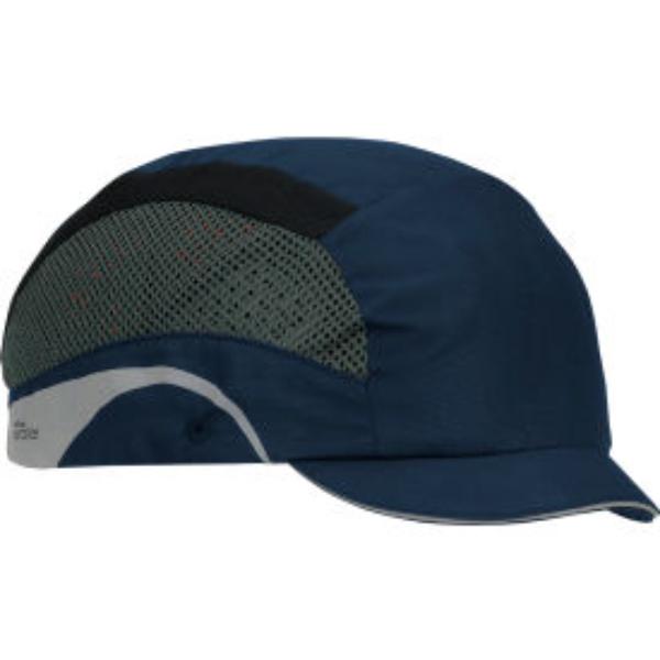 B3113396 Hard Aerolite Lightweight Baseball Style Bump HDPE Liner & Adjustable Back Micro Brim Cap, Navy