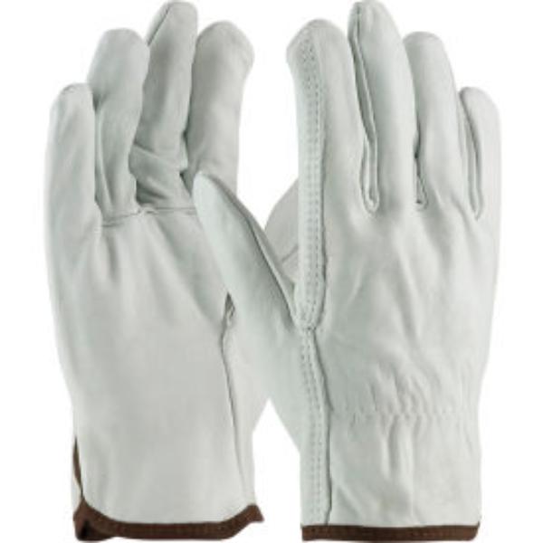 Top Grain Cowhide Drivers Gloves - Brown - Extra Small - 12 Pairs - Durable Quality