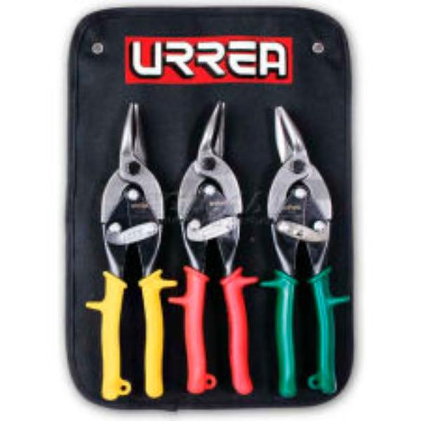 Picture of Urrea Professional Tools B992837 30301 Metal Cutting Aviation Snips&#44; Yellow&#44; Green & Red - 3 Piece Set