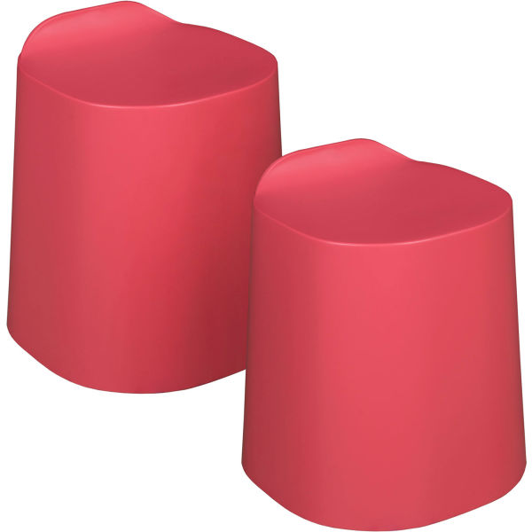 Picture of Regency Seating B3195322 Dott 18 in. Plastic Classroom Stackable Stool&#44; Red Raspberry - Pack of 2