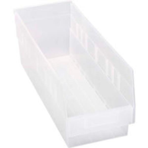 Picture of Quantum Storage Systems B2244926 QSB204 Plastic Nesting Storage Shelf Bin&#44; Clear - 6.625 x 17.875 x 6 in.