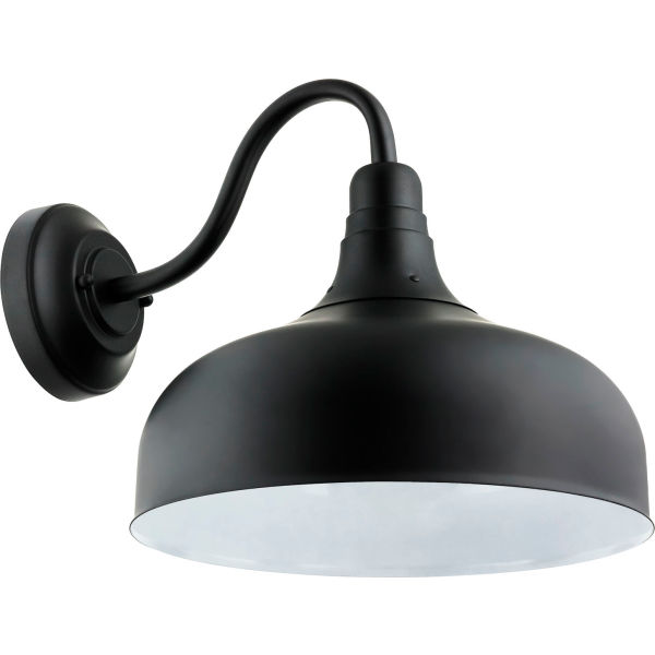 B3167124 Sunlite LED Outdoor Gooseneck Rustic Barn Wall Light Fixture, Matte Black - 30W - 700 Lumens