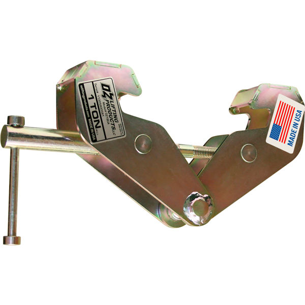 Picture of Oz Lifting Products B1583573 1 Ton Capacity Fits Beam Flange Range 3-9 in. OZ1BCA Domestic Beam Clamp&#44; Yellow