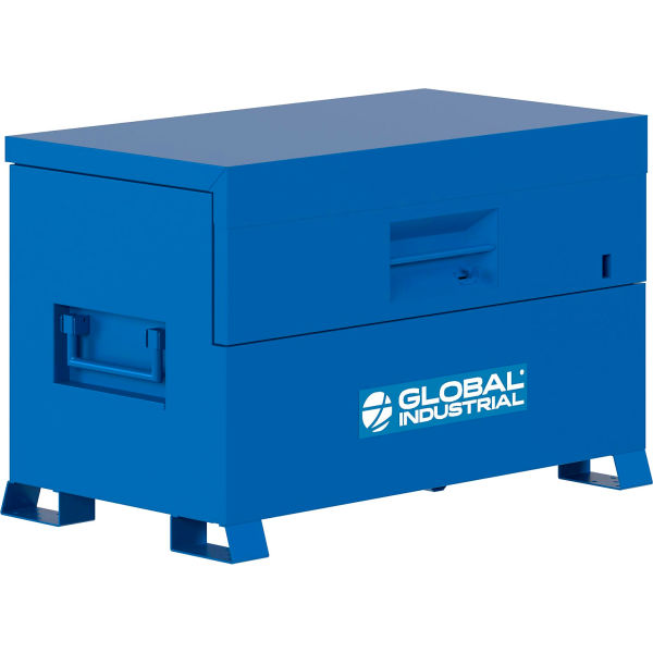 Picture of Global Industrial 133817 40 cu. ft. Jobsite Piano Steel Box Chest&#44; Blue