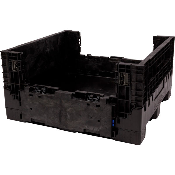 Picture of Global Industrial B3178586 Premium Collapsible Bulk Container&#44; Black - 48 x 45 x 25 in. - 2000 lbs Capacity