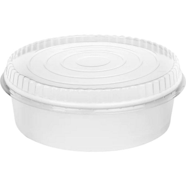 Picture of United Stationers Supply B3180707 Karat Plastic Fits 32 48 oz Plastic Paper Buckets Lids&#44; Clear - 270 per Case