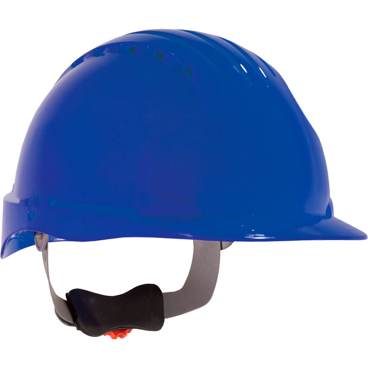 B3113569 Evolution Deluxe 6151 Standard Brim Vented HDPE Shell 6-Point Suspension Hard Hat, Blue