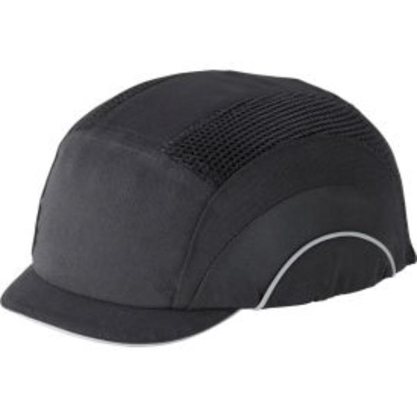 B3113663 Hard A1 Plus Baseball Style Bump HDPE Protective Liner with Adjustable Back Micro Brim Cap, Black