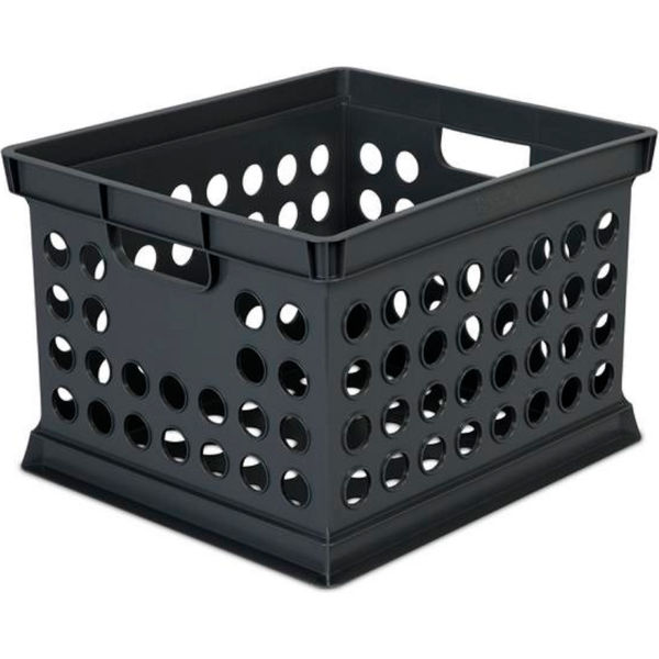 Picture of Sterilite B2142311 Sterilite Plastic Storage Crate&#44; Black - 15.625 x 13.75 x 10.625 in.