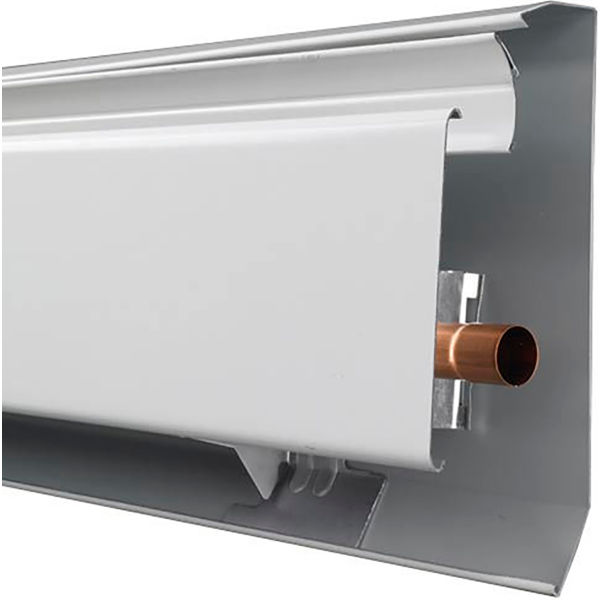 Hydronic Baseboard Heater - White - 2 ft - Complete System - Durable Steel