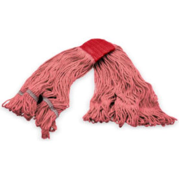 B3127956 4-Ply Looped End Mop with 5 in. Red Band, Red - Large