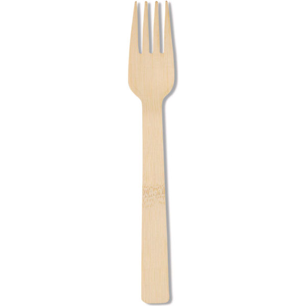 Picture of United Stationers Supply B3180384 Dixie Medium Weight Bamboo Forks, Light Golden - 100 per Pack - 10 Packs per Case