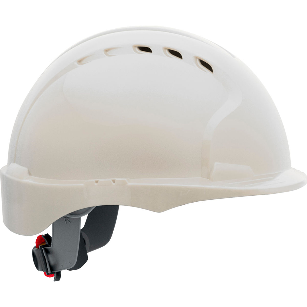 B3113615 Evolution Deluxe 6151 Short Brim HDPE Shell 6-Point Suspension Ratchet Adjustment Hard Hat, White