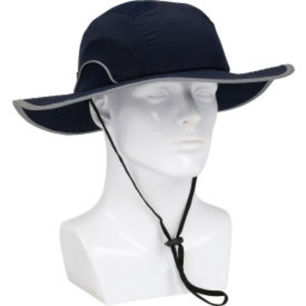 B3113555 Hard Ranger Style Bump HDPE Protective Liner Adjustable Back & Chin Strap Cap, Navy