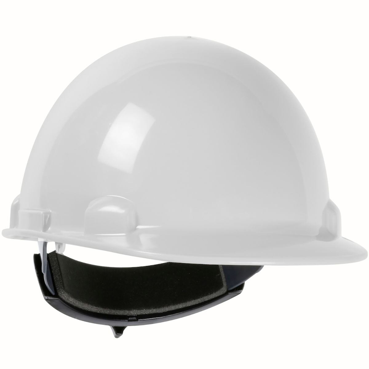 B3113671 Dynamic Dom Cap Style Dome HDPE Shell 4 Point Suspension Ratchet Adjustment Hard Hat, White