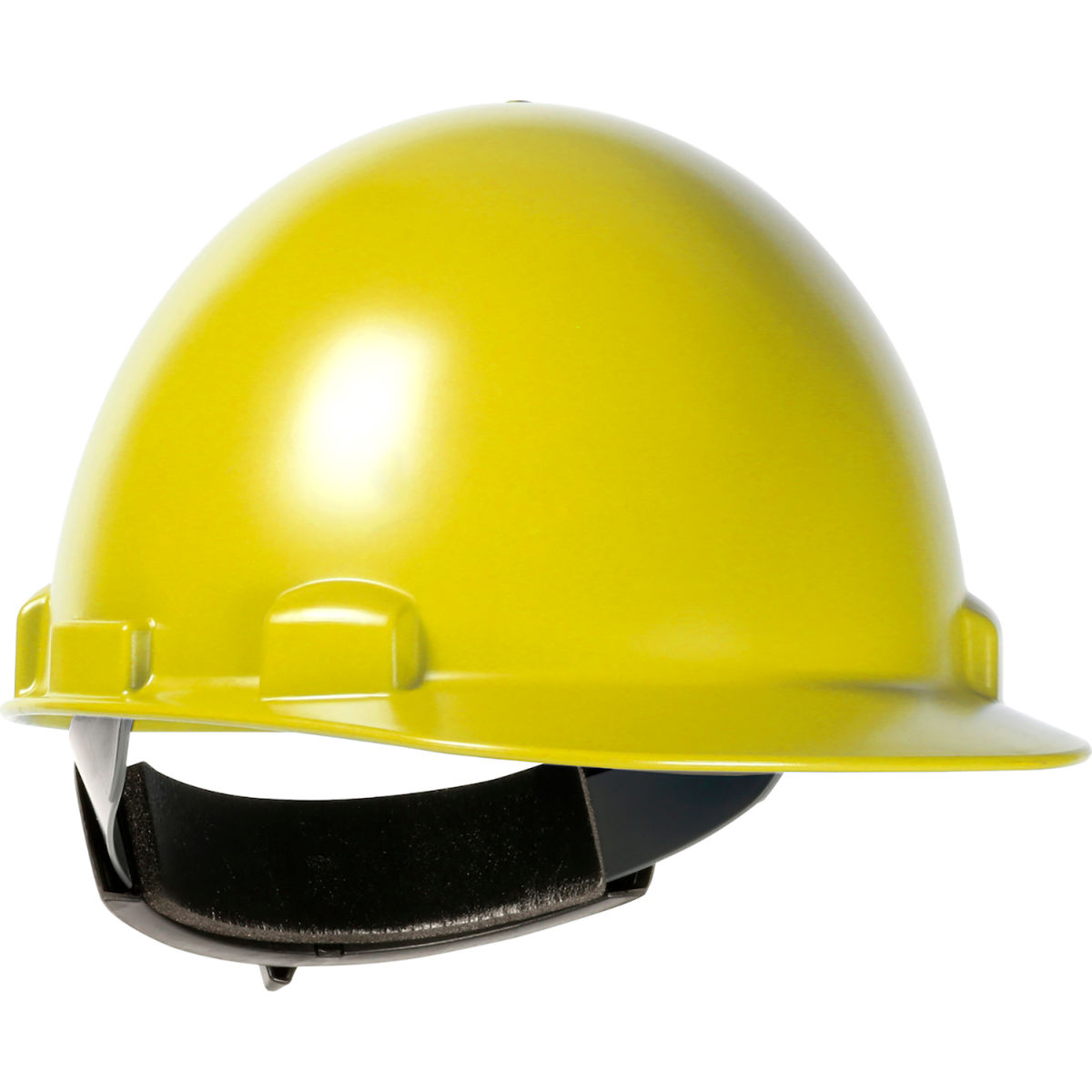 B3113467 Stromboli Cap Style Dome ABS & Polycarbonate Shell 4 Point Suspension Ratchet Adjustment Hard Hat, Yellow