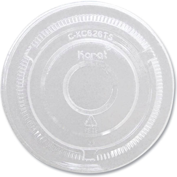 Picture of United Stationers Supply B3181104 No Hole 12-24 oz Karat Flat Cold Cup Lids&#44; Clear - 1000 per Case