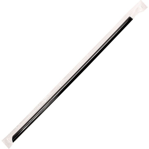 Picture of United Stationers Supply B3181301 Karat Jumbo Straws, Black - 9 in. - 2000 per Case