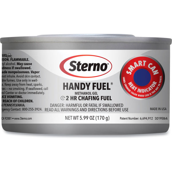 Picture of United Stationers Supply B3180793 6.7 oz Capacity Sterno Handy Fuel Methanol Gel Chafing 2 Hour Burn Fuel, Blue - Pack of 72