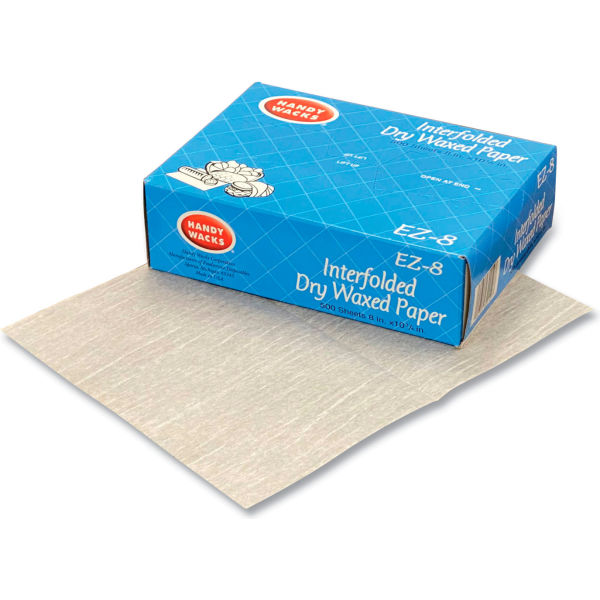 Picture of United Stationers Supply B3180750 Handy Wacks Interfolded Dry Waxed Paper Deli Sheets&#44; White - 8 x 10.75 in. - Pack of 6000