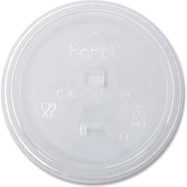 Picture of United Stationers Supply B3181135 Karat Cold Strawless Sipper Fits 12-24 oz Cups Lids&#44; Clear - 1000 per Case