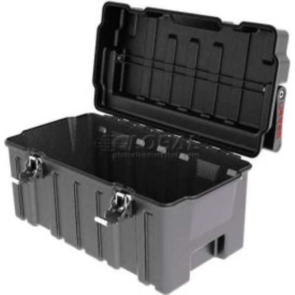 Tool Box, Plastic, Black, 21 in W x 10-3/4 in D x 10-1/2 in H