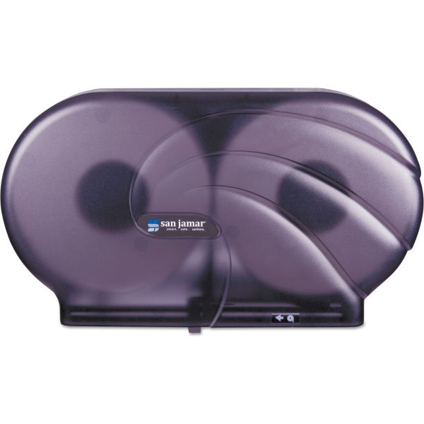 Picture of Carlisle Sanitary Maintenance B364420Jamar Twin 9 in. JBT Oceans Dispenser&#44; Transparent Black Pearl - R4090TBK