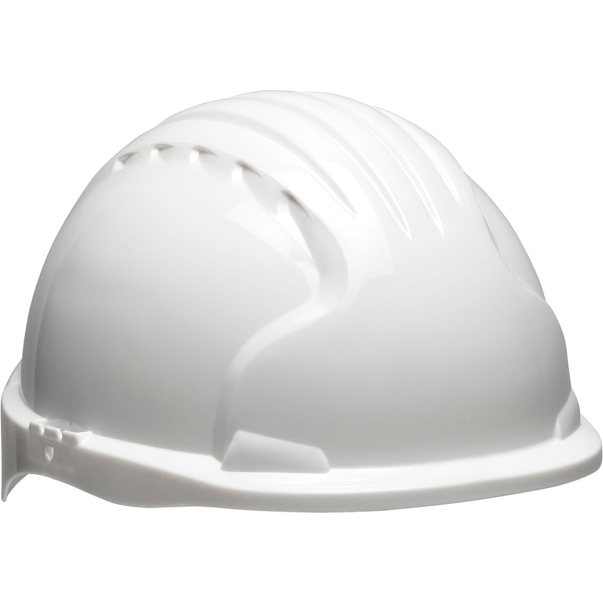 B3113576 Evolution Deluxe Short Brim HDPE Shell 6-Point Suspension with Ratchet Adjustment Hard Hat, White