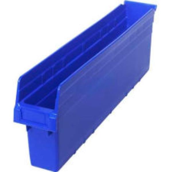 Picture of Quantum Storage Systems B970517 QSB805 Plastic Nesting Storage Shelf Bin&#44; Blue - 4.375 x 23.625 x 8 in.