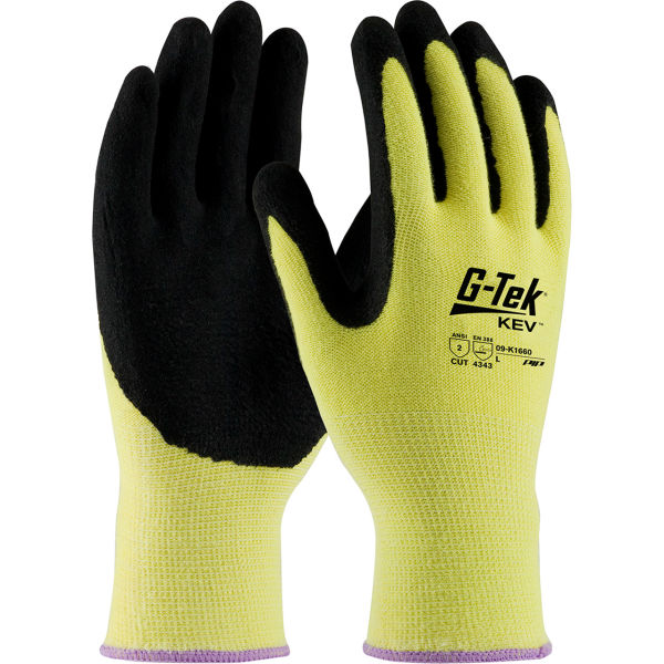 B676694 Kevlar Gloves with Micro Surface Nitrile Coated Palm & Fingers Medium Weight, Black - Small
