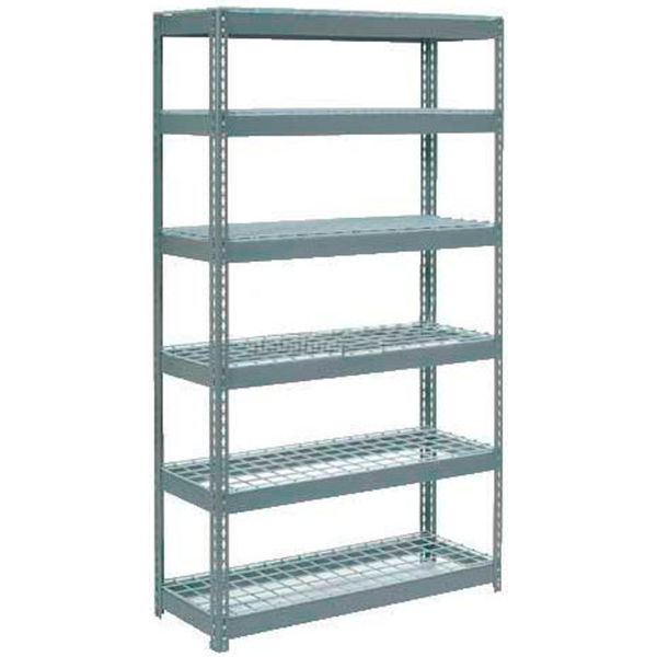 Heavy Duty Wire Shelving Starter - Gray - 48 x 24 x 72 in. - Includes Wire Decking