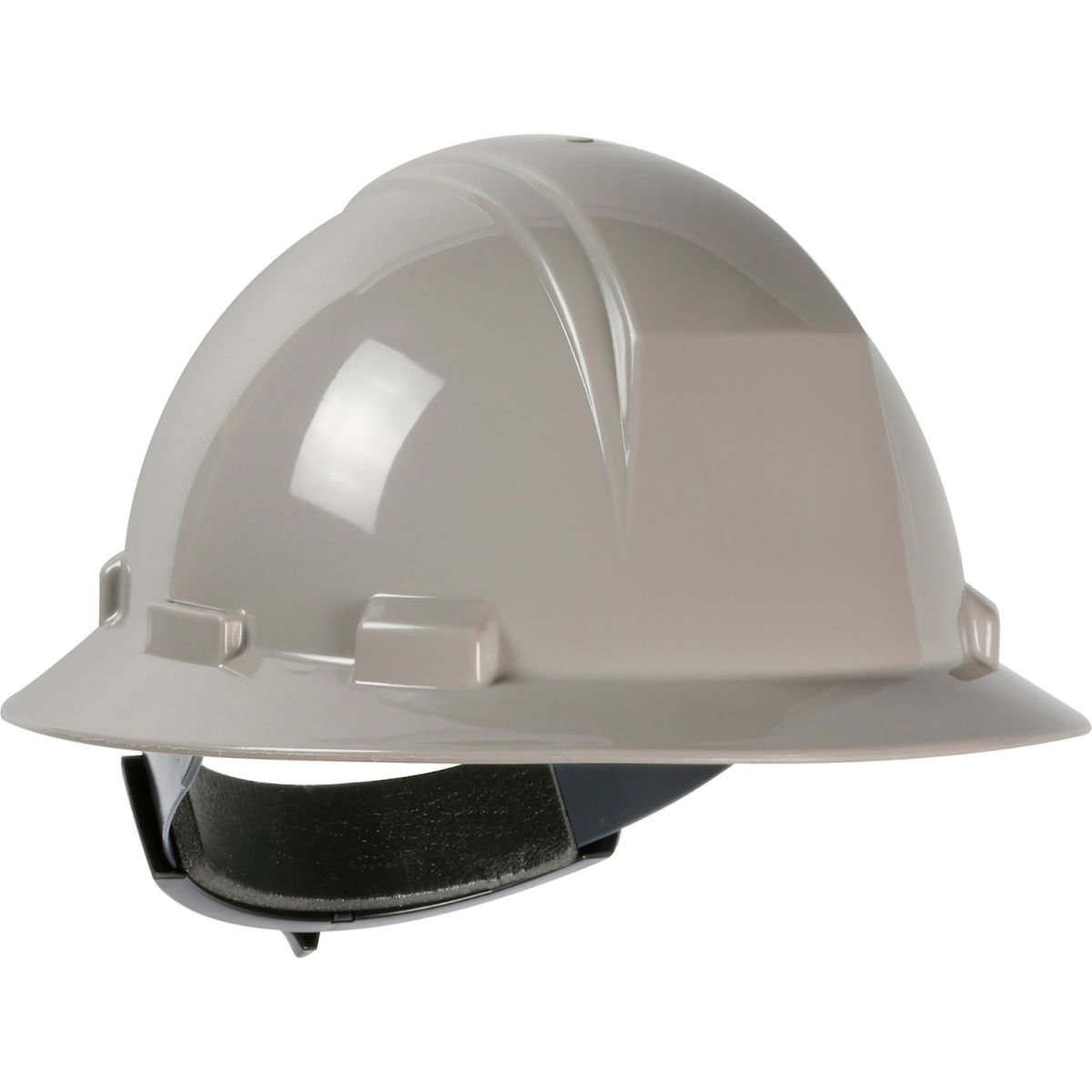 B3113584 Kilimanjaro Type II Full Brim HDPE Shell 4 Point Textile Suspension Ratchet Adjustment Hard Hat, Gray