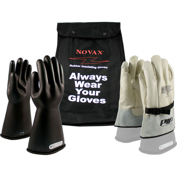 Picture of PIP Industries B677157 ESP Kit ESP Cow Class 1 Gloves&#44; Black - Size 11 - Set of 2