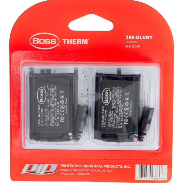B3159409 Boss Replacement Batteries for Heated Liner Gloves, Black - Pack of 2