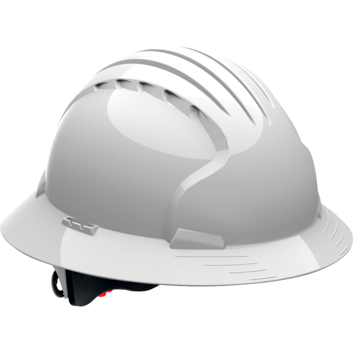 B3113638 Evolution Deluxe 6161 Full Brim HDPE Shell 6-Point Polyester Suspension Ratchet Adjustment Hard Hat, White
