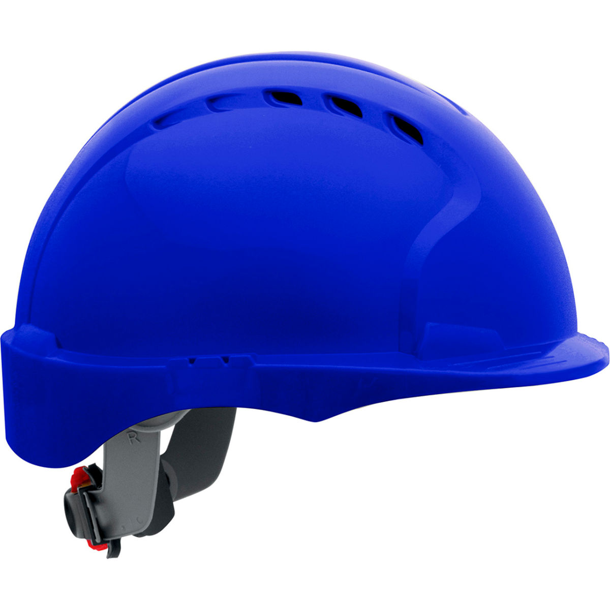 B3113596 Evolution Deluxe 6151 Short Brim HDPE Shell 6-Point Suspension Ratchet Adjustment Hard Hat, Blue