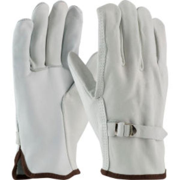 B676815 Top Grain Cowhide Drivers Straight Thumb Quality Grade Pull Gloves, Brown - Small - Pack of 12