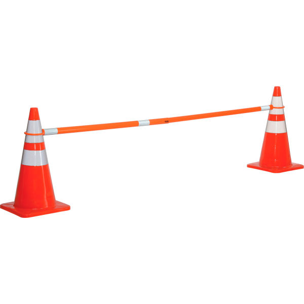 Global Industrial 708173 Retractable Cone Bar 5-8 in. with Reflective Tape, Orange