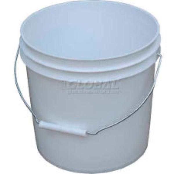 Picture of Vestil 987400 2 gal Open Head Plastic Pail with Steel Handle&#44; White