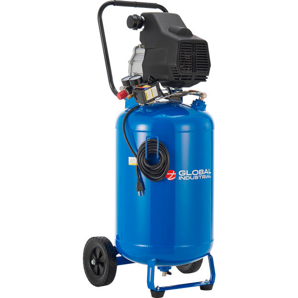 Picture of Global Industrial 133751 1.5 HP 20 gal 4.8 CFM Oil-Lube Portable MRO Electric Air Compressor&#44; Blue