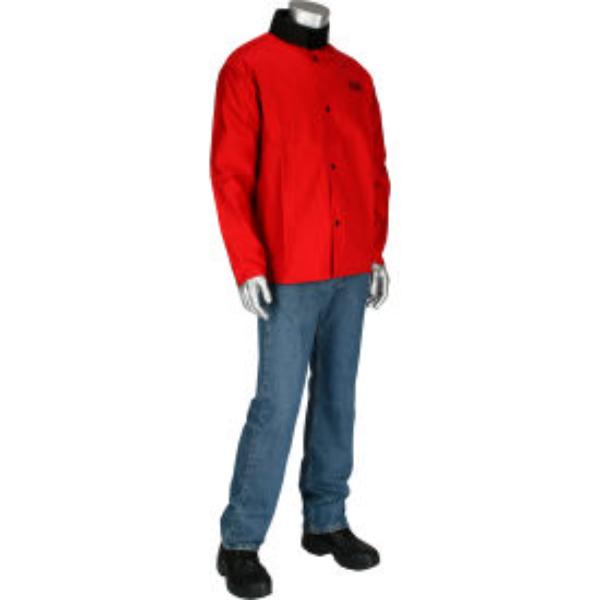 B3116087 Ironcat 9 oz 30 in. Sateen Cotton Jacket, Red - Extra Large
