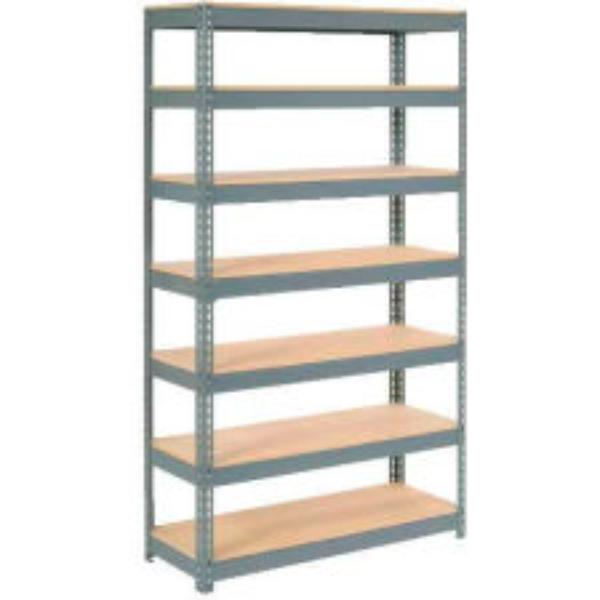 Heavy Duty Boltless Shelving - Gray - 48 x 18 x 84 in. - 7 Shelves - Adjustable
